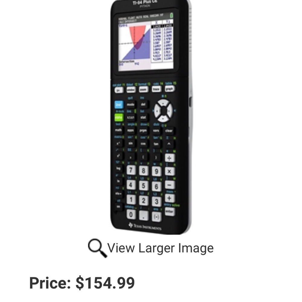 Texas Instruments Calculator Graphing TI-84 PLUS CE Python plus charger